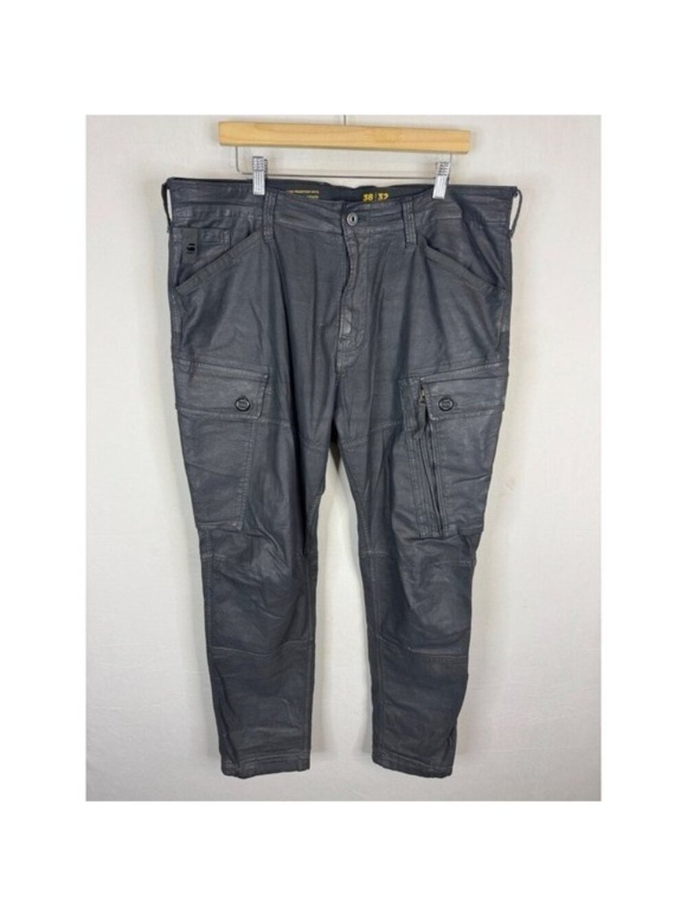 G-Star Raw Roxic Straight Tapered Cargo Pants Coated 38x32 D17530-9860-B786